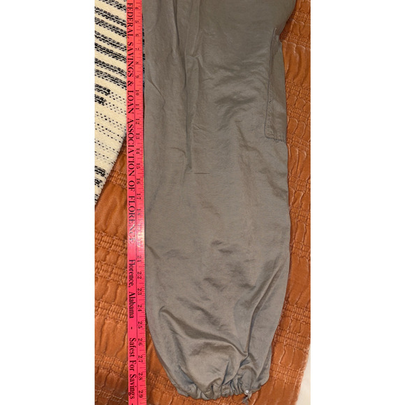 Celebrity Pink Juniors Charcoal Gray Parachute Cargo Pants Drawstring Hem LARGE - Picture 7 of 8